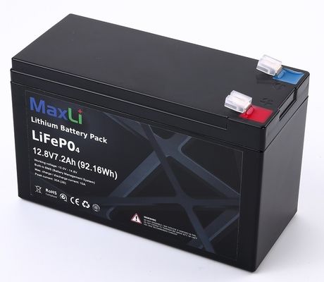 12 bateria recarregável do lítio Lifepo4 do volt 7.2AH